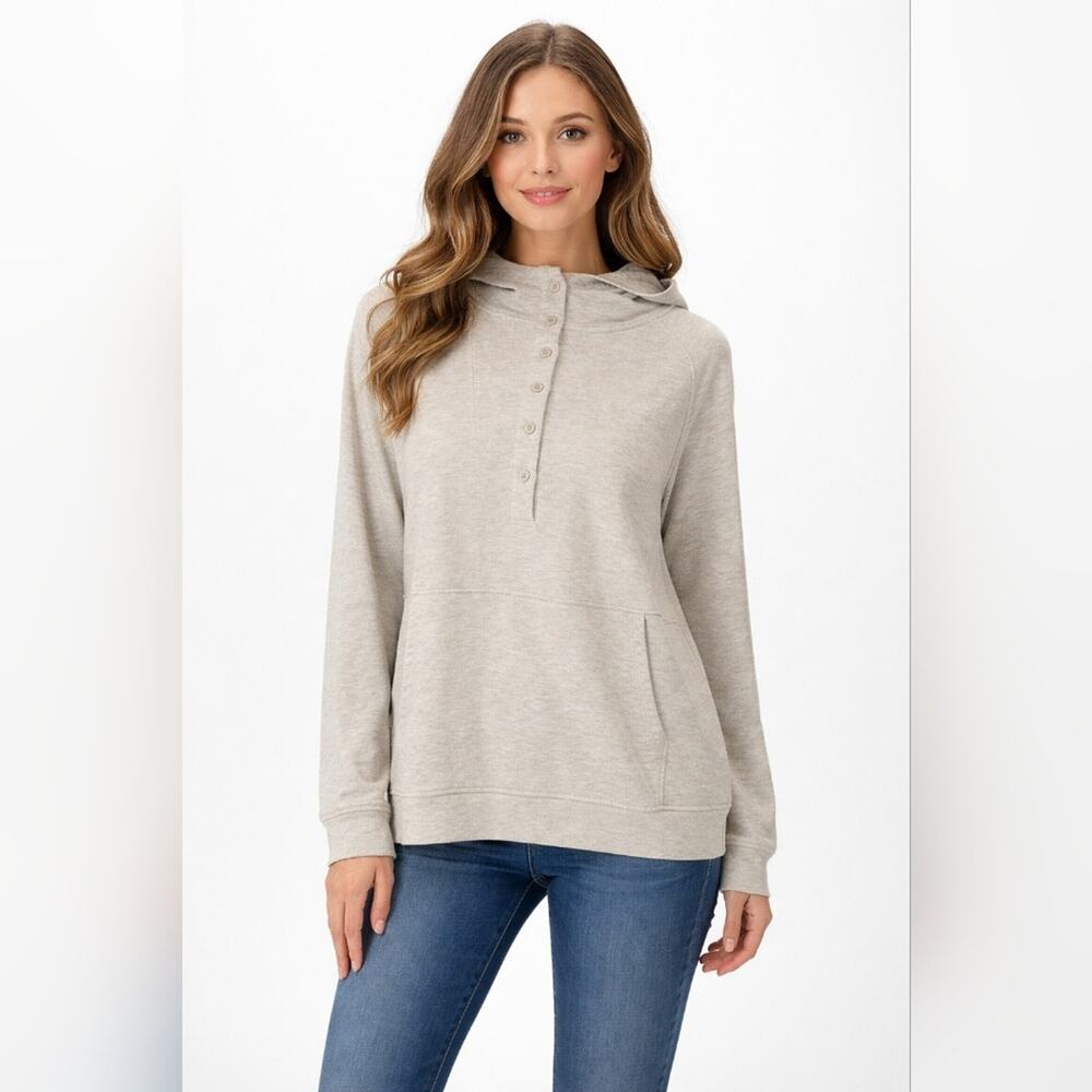 MPG Light Gray/ Oatmeal Women's Sweatshirt Sz. L #1884